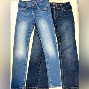 Girls size 6 LOT The Childrens Place blue jeans stretch jeggings and bootcut
